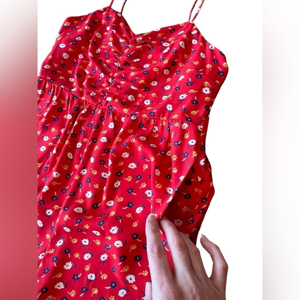 Madewell Ruched Wide-Leg Jumpsuit in Prairie Posies Size 0 - Picture 8 of 9